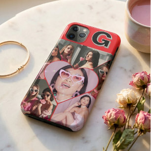 Monogramm 6-Foto-Collage Türkis iPhone-Hülle Case-Mate iPhone Hülle