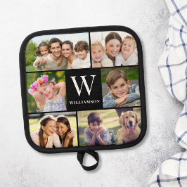 Monogramm 6-FotoCollage Topflappen