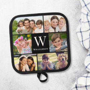 Monogramm 6-FotoCollage Topflappen