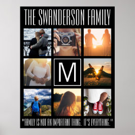 Monogramm 8-Rahmen-Angebot Poster