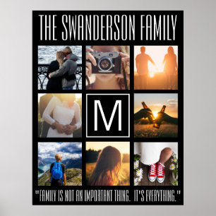 Monogramm 8-Rahmen-Angebot Poster