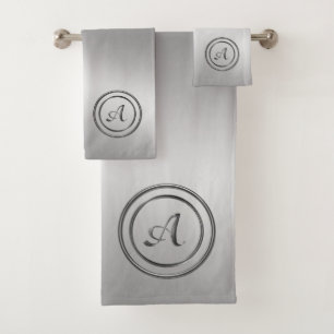Monogramm "A" Badhandtuch Set