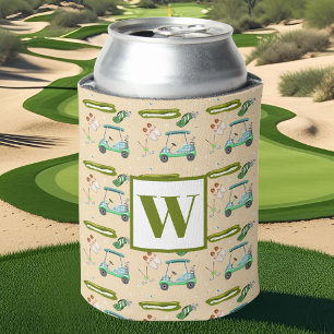 Monogramm A Ein Tag Golfen Muster Dosenkühler