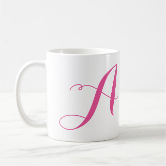 Monogramm A/Pink anpassen Tasse