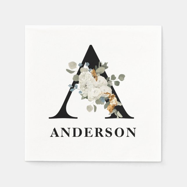 Monogramm A Serviette (Vorderseite)