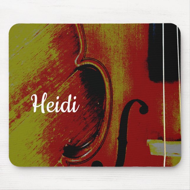 Monogramm Abstrakt Violin Mousepad (Vorne)