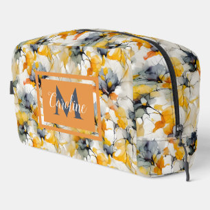 Monogramm abstrakte blutneutrale Erdtöne Waschbeutel