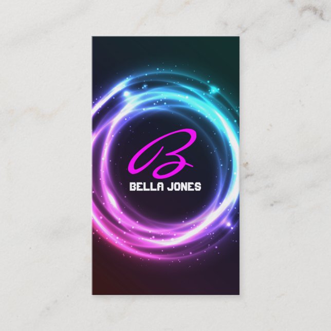 Monogramm-abstrakte Entwurfs-Geschäfts-Karte Visitenkarte (Vorderseite)