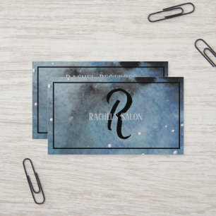 Monogramm Abstrakte Moderne Kunst Wasserfarbe Visitenkarte