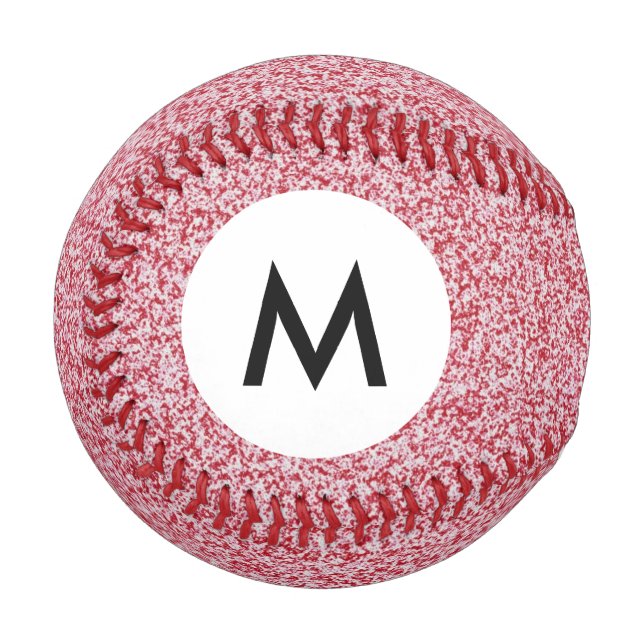 Monogramm Abstrakte Textur Baseball (Vorderseite Links)