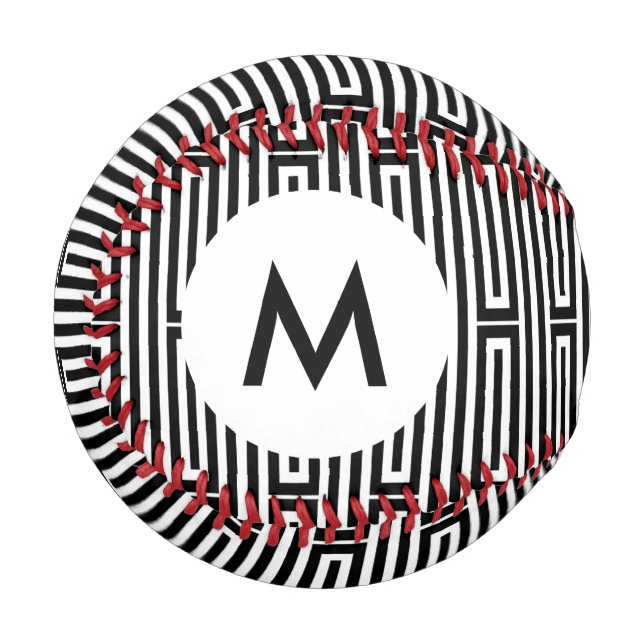 Monogramm Abstrakter ethnischer Hintergrund Baseball (Vorderseite Links)