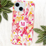 Monogramm Abstraktes Muster rosa Marmorretusche Case-Mate iPhone Hülle<br><div class="desc">Moderne,  abstrakte Marmormuster in Rosa,  Orange und Gelb. Ändern Sie das Monogramm zuerst,  um es zu personalisieren.</div>