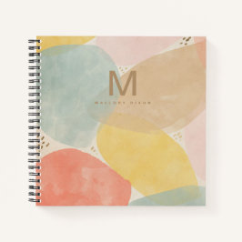 Monogramm Abstraktes Sketchbook mit Name Notizbuch