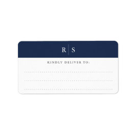 Monogramm-Adresse für die benutzerdefinierte Farbe Adressaufkleber
