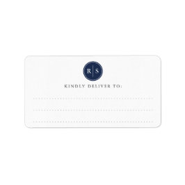 Monogramm-Adresse für die benutzerdefinierte Farbe Adressaufkleber