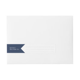 Monogramm-Adresse für die benutzerdefinierte Farbe Rundum-Adressaufkleber