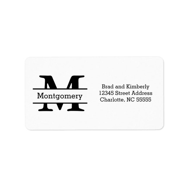 Monogramm - Adressenmarkierungen Adressaufkleber (Vorne)