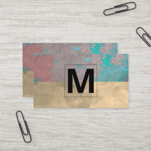 Monogramm   Alte Grungy-Hintergrund Visitenkarte