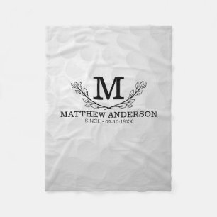 Monogramm Alter des Personalisierten Musters des G Fleecedecke