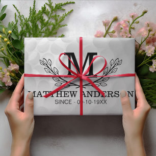 Monogramm Alter des Personalisierten Musters des G Geschenkpapier Set