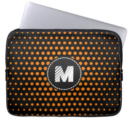 Monogramm Amber (SAE-ECE) Techno Dots Modern Laptopschutzhülle