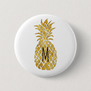 Monogramm-Ananas Button