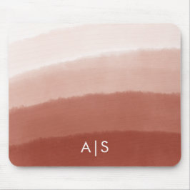 Monogramm anfänglicher Kupferrost Ombre Mousepad