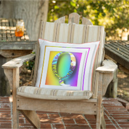 Monogramm anfänglicher Q-Regenbogen Kissen