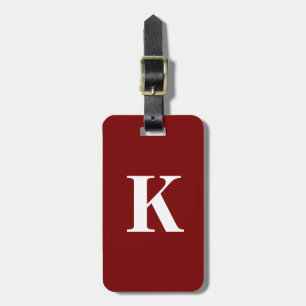 Monogramm Anfangs Burgunderrot Marine Geschenk Gef Gepäckanhänger