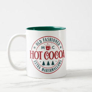 Monogramm Anfangs-Typografie Heiße Schokolade Zweifarbige Tasse