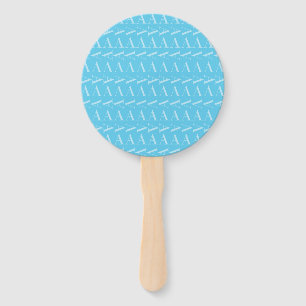 Monogramm Anfangsbuchstabe A, Aqua Blue Fächer