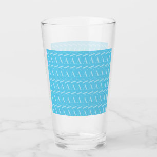 Monogramm Anfangsbuchstabe A, Aqua Blue Glas