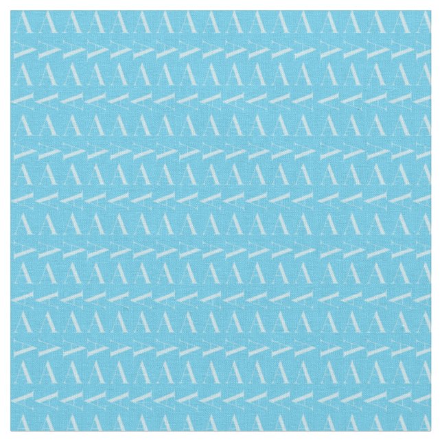 Monogramm Anfangsbuchstabe A, Aqua Blue Stoff (Nahaufnahme)