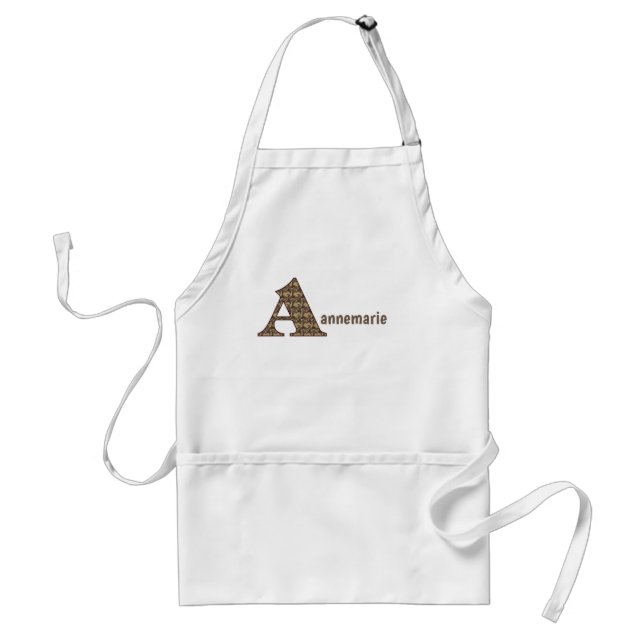 Monogramm Anfangsbuchstabe A Name Floral Personali Schürze (Vorne)