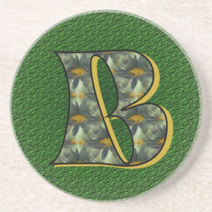 Monogramm Anfangsbuchstabe B Gänseblümchen Blumen Untersetzer