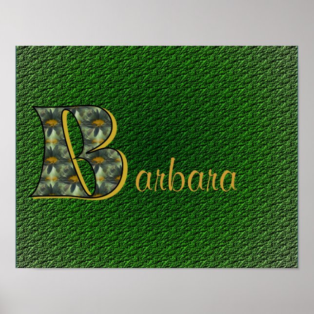 Monogramm Anfangsbuchstabe B Gänseblümchen Florale Poster (Vorne)