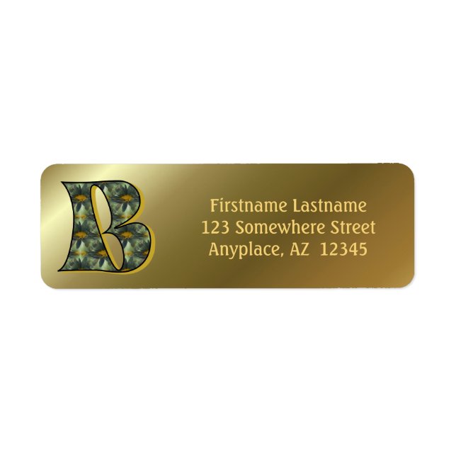 Monogramm Anfangsbuchstabe B Gänseblümchen Kunst R (Vorne)