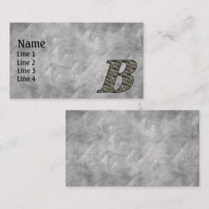 Monogramm Anfangsbuchstabe B Hortensienblüten Visitenkarte