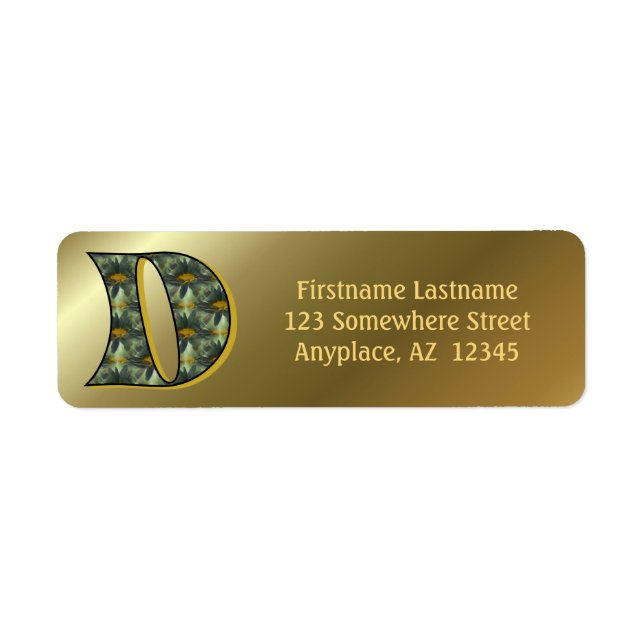 Monogramm Anfangsbuchstabe D Gänseblümchen Kunst R (Vorne)