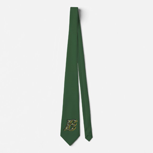 Monogramm Anfangsbuchstabe E Gänseblümchen Kunst G Krawatte (Vorderseite)