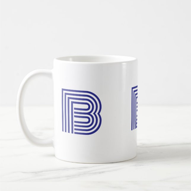 Monogramm Anfangsbuchstabe Einfach Minimal Modern  Kaffeetasse (Links)