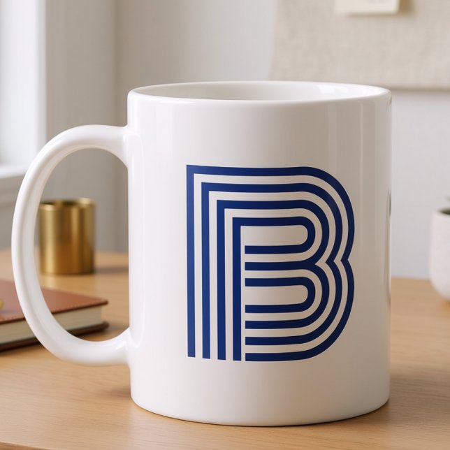 Monogramm Anfangsbuchstabe Einfach Minimal Modern Kaffeetasse (Von Creator hochgeladen)