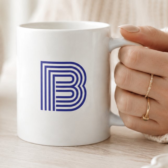 Monogramm Anfangsbuchstabe Einfach Minimal Modern  Kaffeetasse (Von Creator hochgeladen)