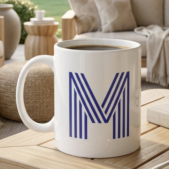 Monogramm Anfangsbuchstabe Einfach Minimal Modern Kaffeetasse (Von Creator hochgeladen)