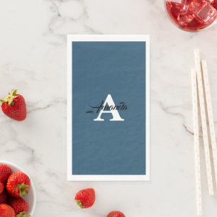 Monogramm Anfangsbuchstabe Einfacher Name Staubbla Serviette
