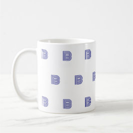 Monogramm Anfangsbuchstabe Einfaches Muster Modern Kaffeetasse