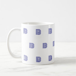 Monogramm Anfangsbuchstabe Einfaches Muster Modern Kaffeetasse