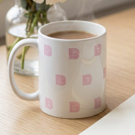 Monogramm Anfangsbuchstabe Einfaches Muster Modern Kaffeetasse