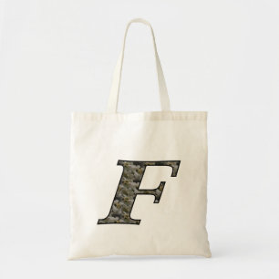Monogramm Anfangsbuchstabe F Hortensien Blumen Tragetasche