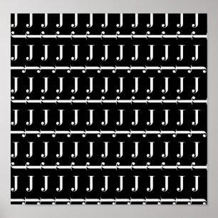 Monogramm-Anfangsbuchstabe J, wählen Poster